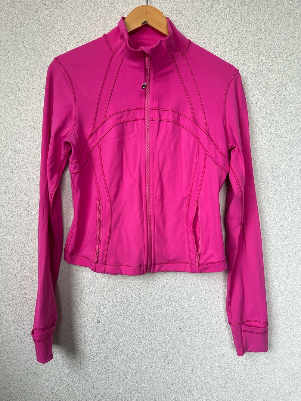 Lululemon Define Jacket Pink Full Zip Luon Yoga Running Jacket Size 10